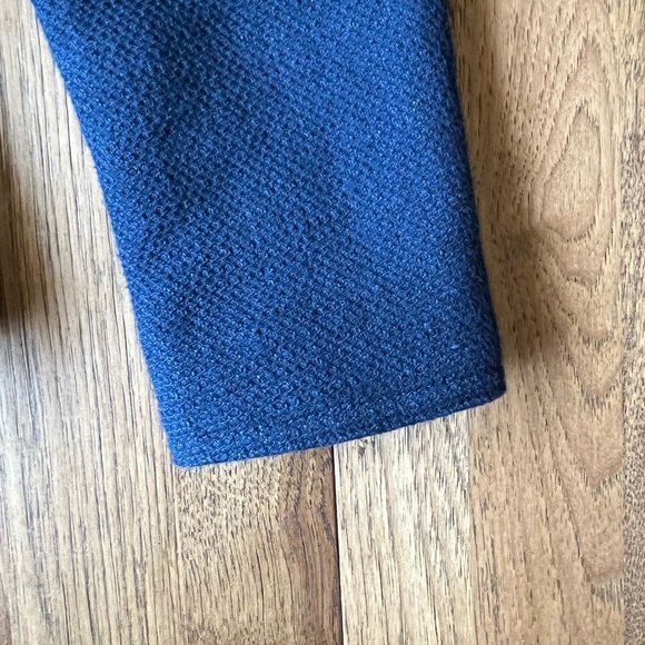 Burberry Brit Navy Blue Linen Cotton Women’s Blazer Jacket Sz 6 Academia Preppy - Picture 4 of 11